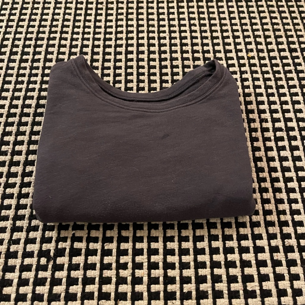 Purple Cropped Crew Neck